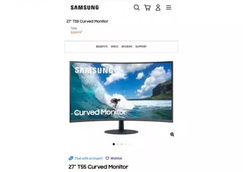 Samsung 27" Curved Monitor (Brand New in the Box unopened)